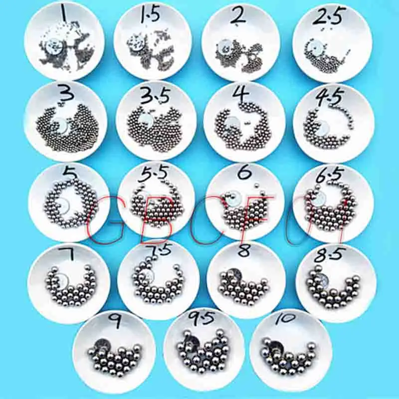 Precision Bearing Steel Balls 1.5-10.5mm G10 High Hardness Loose Steel Balls for Bearings Rollers Sliding Mechanisms DIY