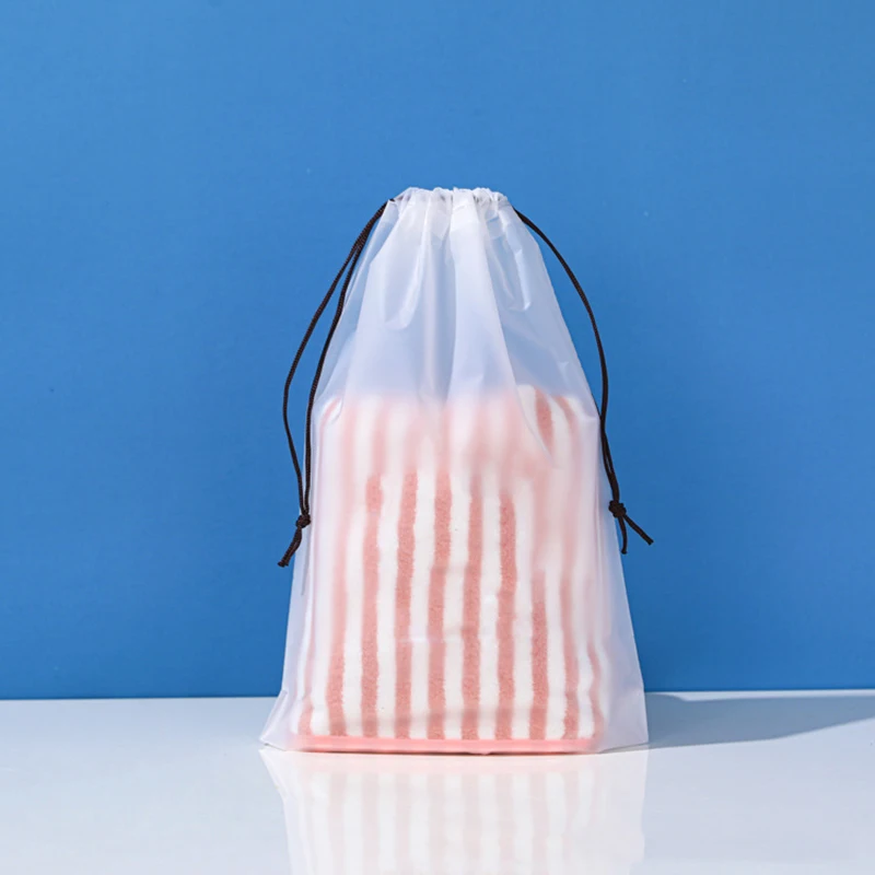 12/10pc Transparent Frosted Drawstring Bags Travel Waterproof Makeup Pocket Shoes Clothes Portable Underwear Organizer Pouch Bag