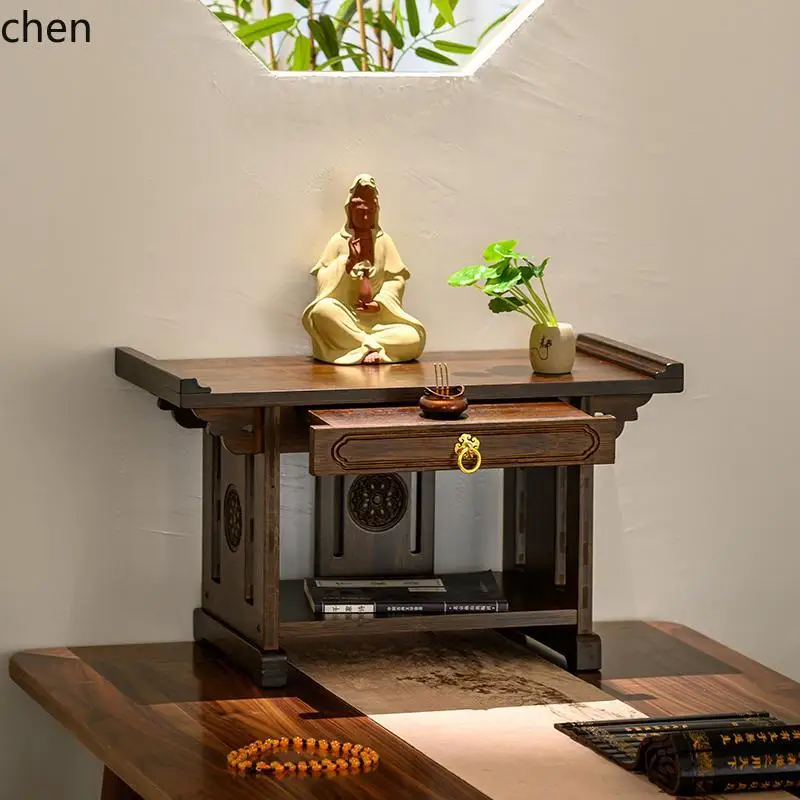 display rack incense case,Zen offering table against the wall, Buddhist cabinet to raise the God of Wealth offering table