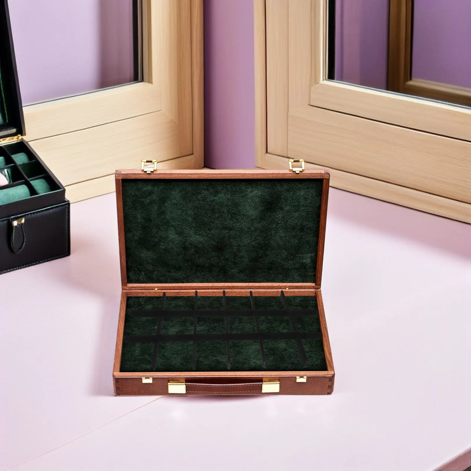 

Jewelry Tray Organizer Insert Black 18-Compartment Plastic Divider For Drawers Display Boxes Necklaces Rings Earrings