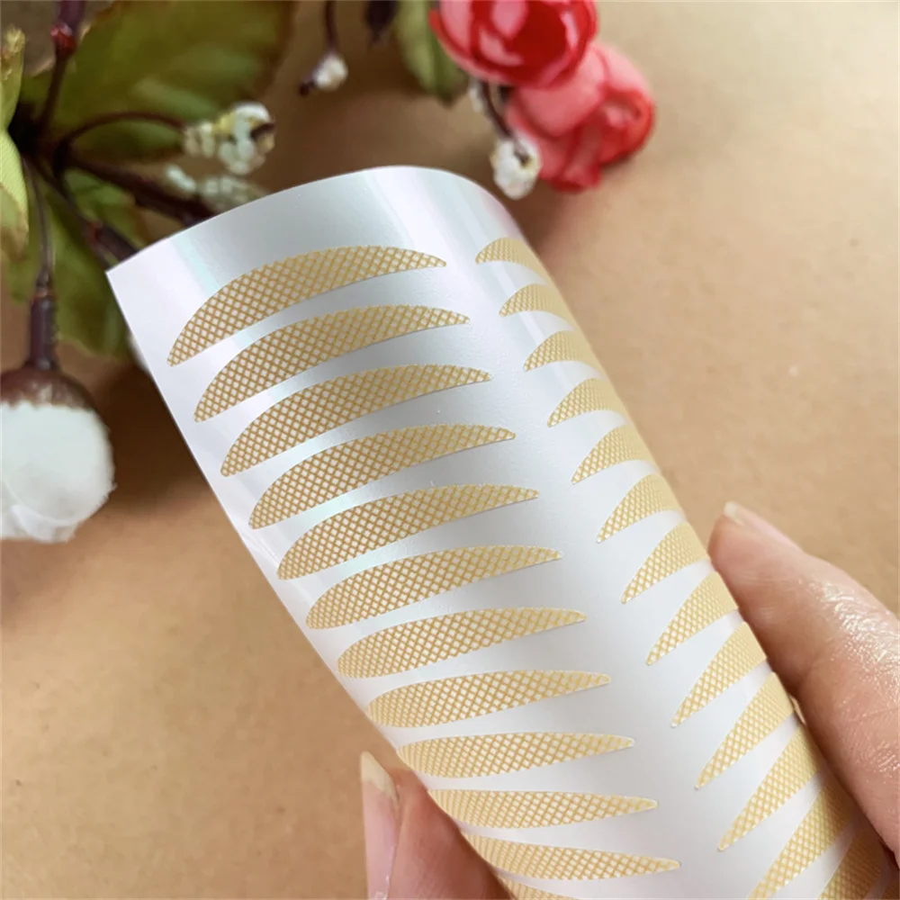 320PCS ที่มองไม่เห็นเทปตาสองชั้น Self-Adhesive Gauze กว้างกันน้ําสติกเกอร์สําหรับเปลือกตาเครื่องสําอาง