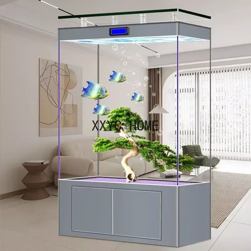 Ronde Explosieveilige Glazen Bodem Filter Aquarium 2 M Aquarium Verticale Aquarium