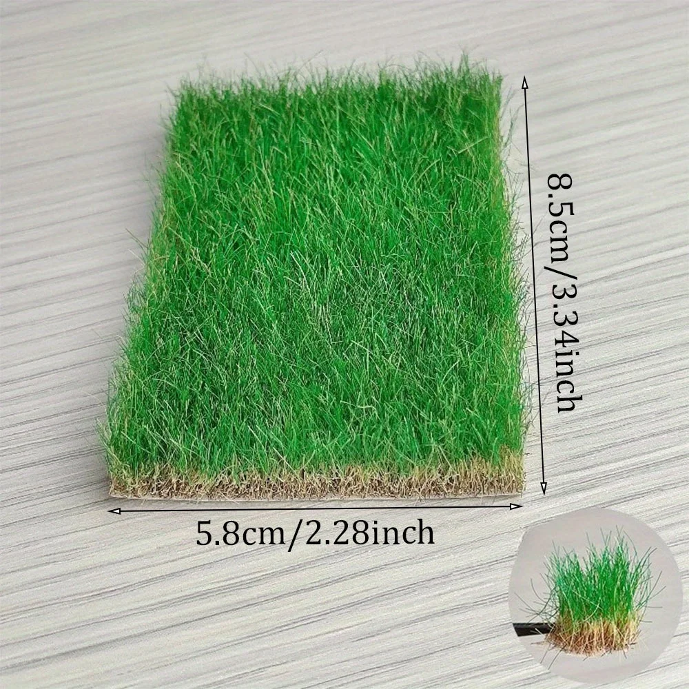 1 Box Höhe: 0,47 Zoll/0,63 Zoll handgerissene Grascluster, Architekturmodell Szene Dekoration Grascluster, DIY Miniaturgras – Detail 4