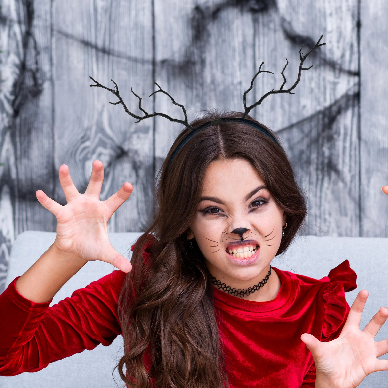 

6pcs Artificial Antler Branches Coral Design Halloween Decor Diy Craft Vase Filling Branches Home Table Decoration