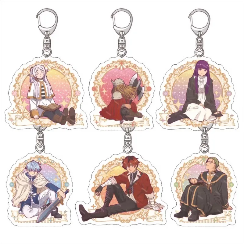 

Frieren: Beyond Journey's End Acrylic Keychain Set - Cute Anime Characters (Frieren/Fern/Stark/Heiter) Bag Charm Accessories