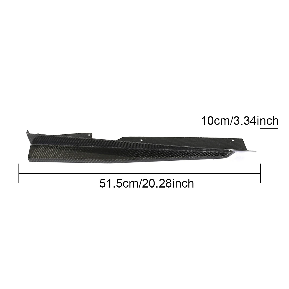 4pcs/set a Style Carbon Side Skirts for Audi TT MK3 Type 8S TTS TTRS TT SLINE 2-Door 2015-2018 view 6