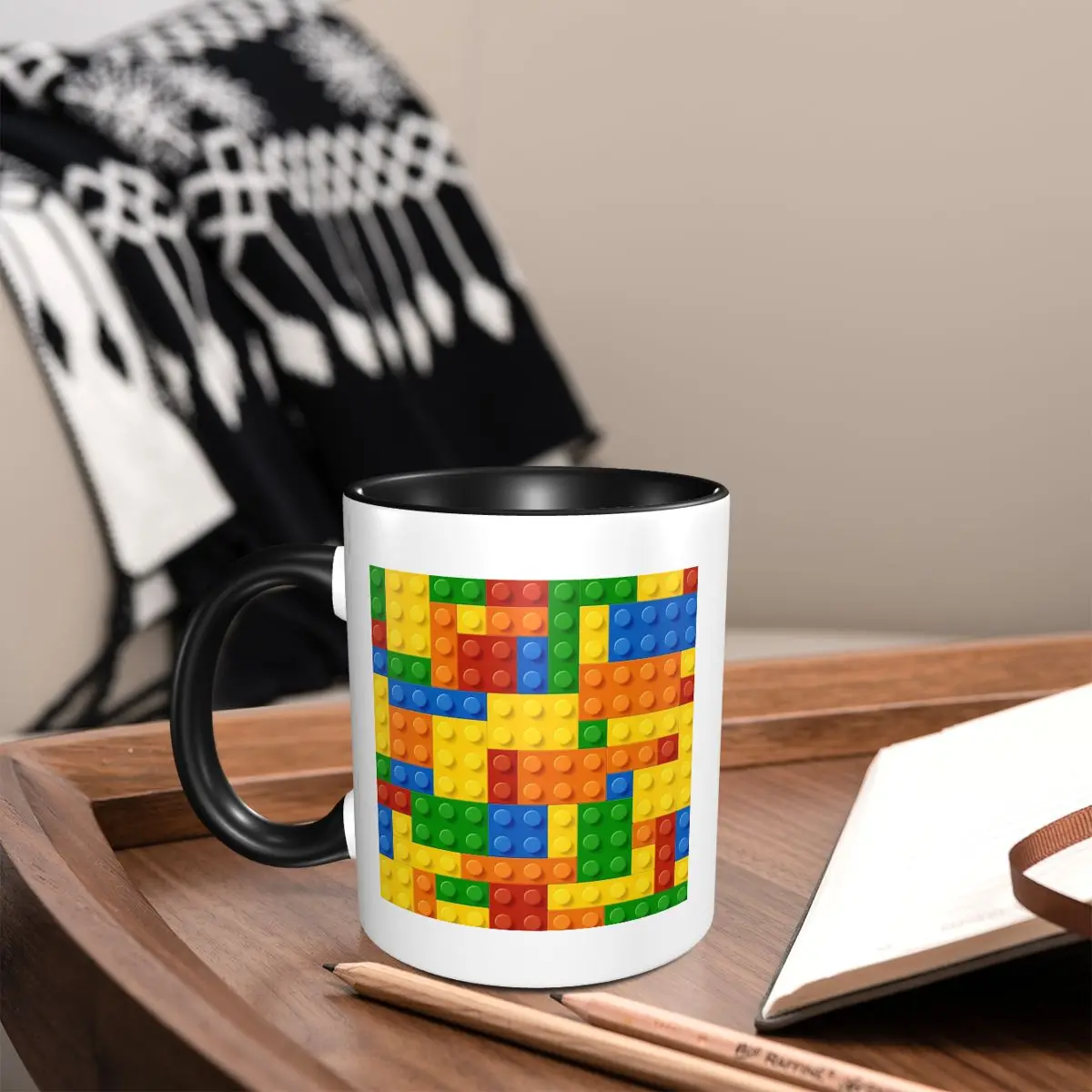 Building Blocks Construction Brick Mug Funny Ceramic Coffee Cups Tea Mugs Milk Cup Drinkware Gift for Friends