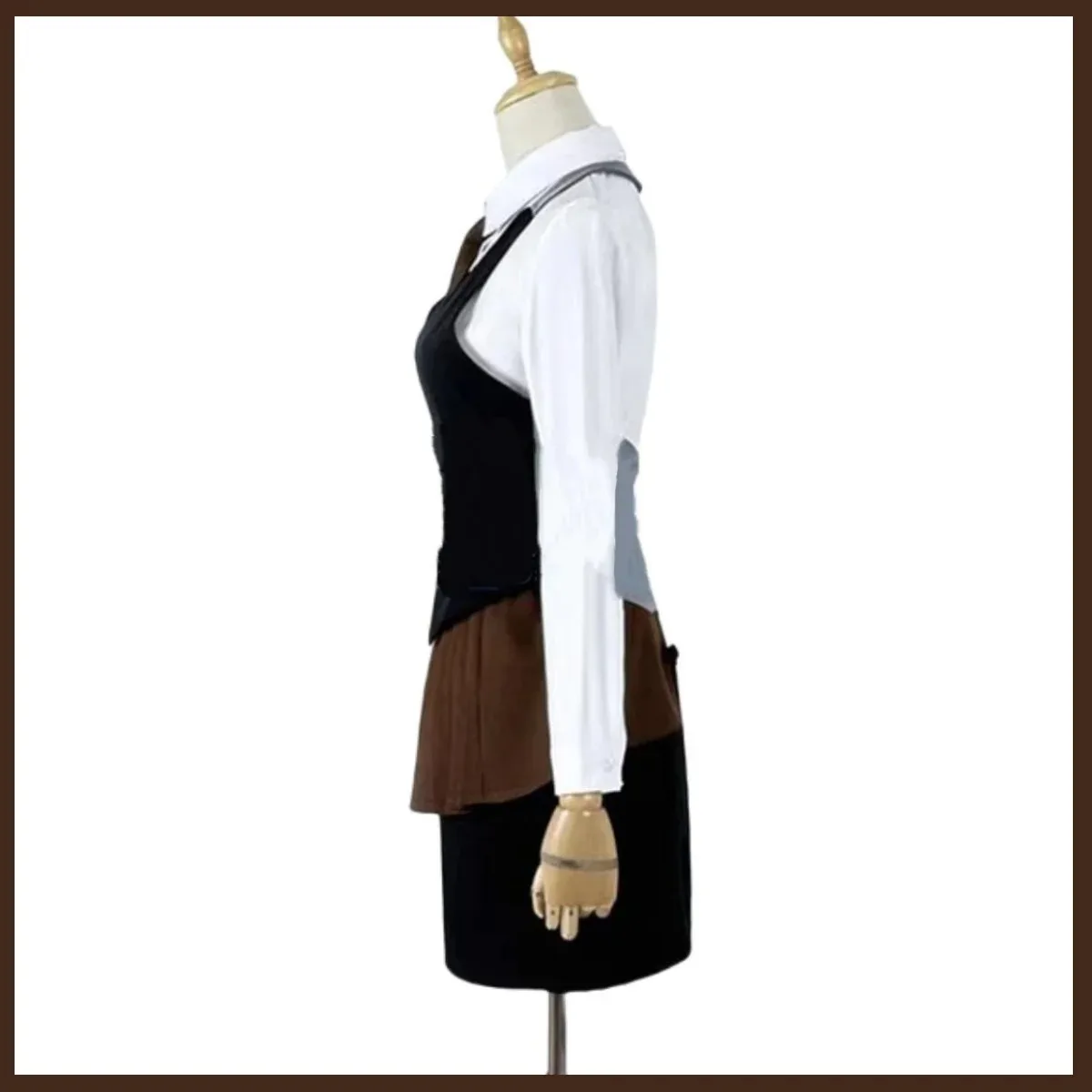 Disfraz de Anime Tokyo Ghoul Touka Kirishima, uniformes de trabajo, camisa, chaleco, falda, peluca, mujer, fiesta de Halloween, conjunto de restaurante de café