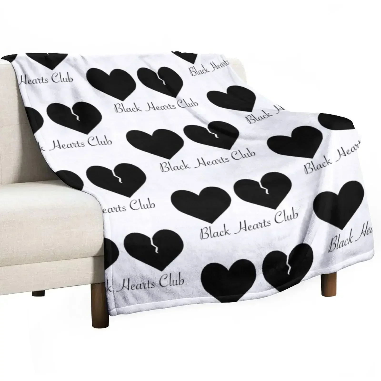 

Black Hearts Club Throw Blanket Kid'S anime Blankets