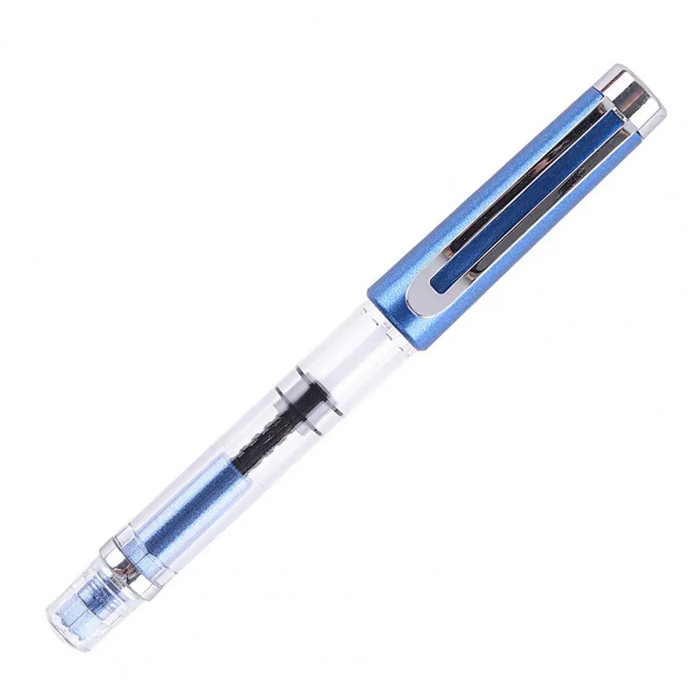 Stylo plume ergonomique poli à la main, haute capacité, système de remplissage sous vide, plume fine en acier inoxydable pour un rendu lisse