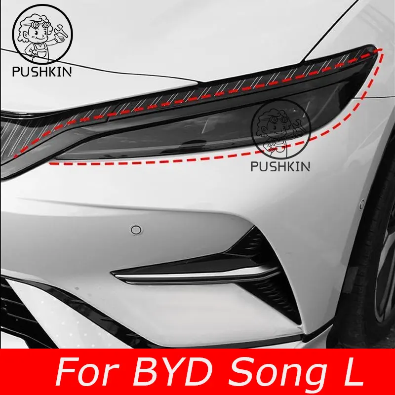 For BYD Song L EV 2024 2025 Daytime Running Light Headlight Tail lights Brake lights Protection Film Sticker Accessories