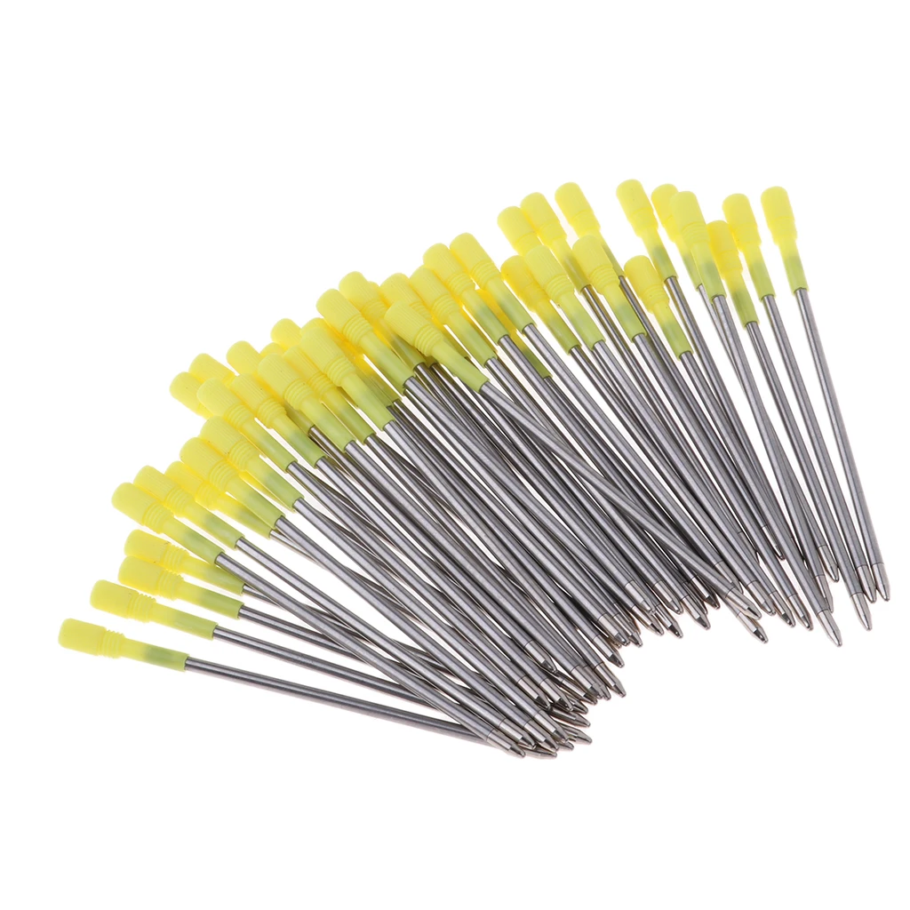 

50 стержней для шариковой ручки Druable диаметром 0,5 мм, плавное письмо