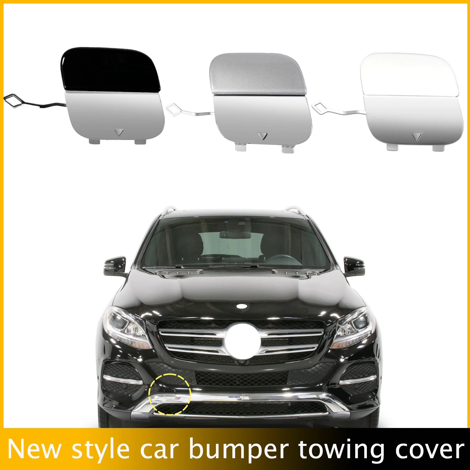 

Front Bumper Tow Hook Cap Towing Eye Cover For Mercedes Benz W292 GLE 2015 2016 2017 2018 2019 1668857222 Trailer Cover Cap