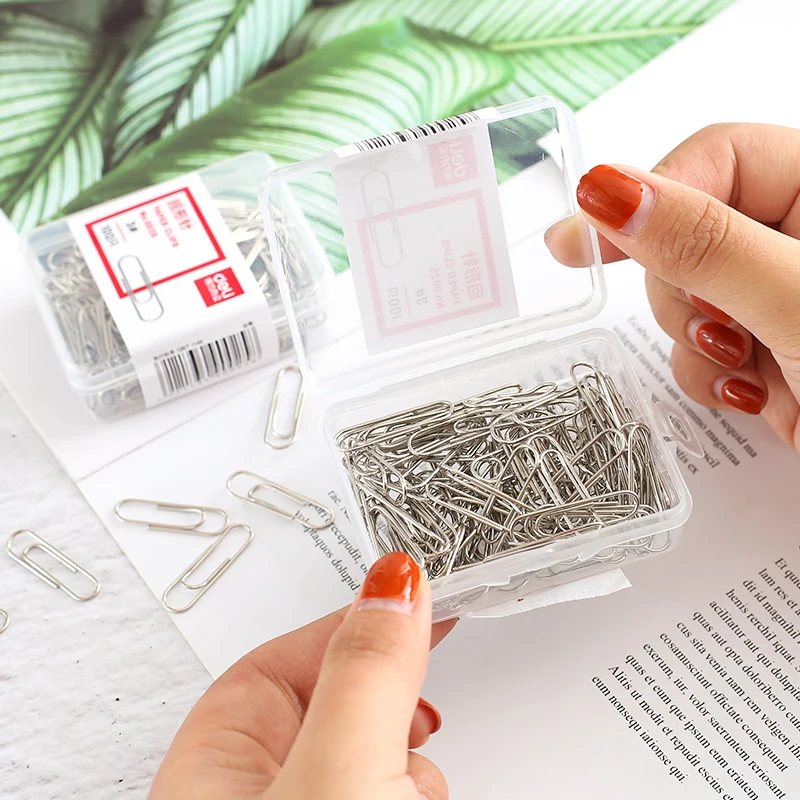 

100 шт./кор. металлический зажим, канцелярские принадлежности для студентов, многофункциональная утолщенная папка, U-образный зажим для игл, школьные и офисные принадлежности