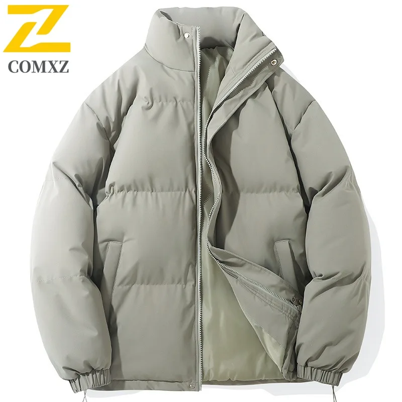 

COMXZ Высококачественная зимняя куртка, толстая однотонная легкая зимняя лыжная подкладка, пальто для катания на лыжах, удобное пальто-паркер, мужская одежда