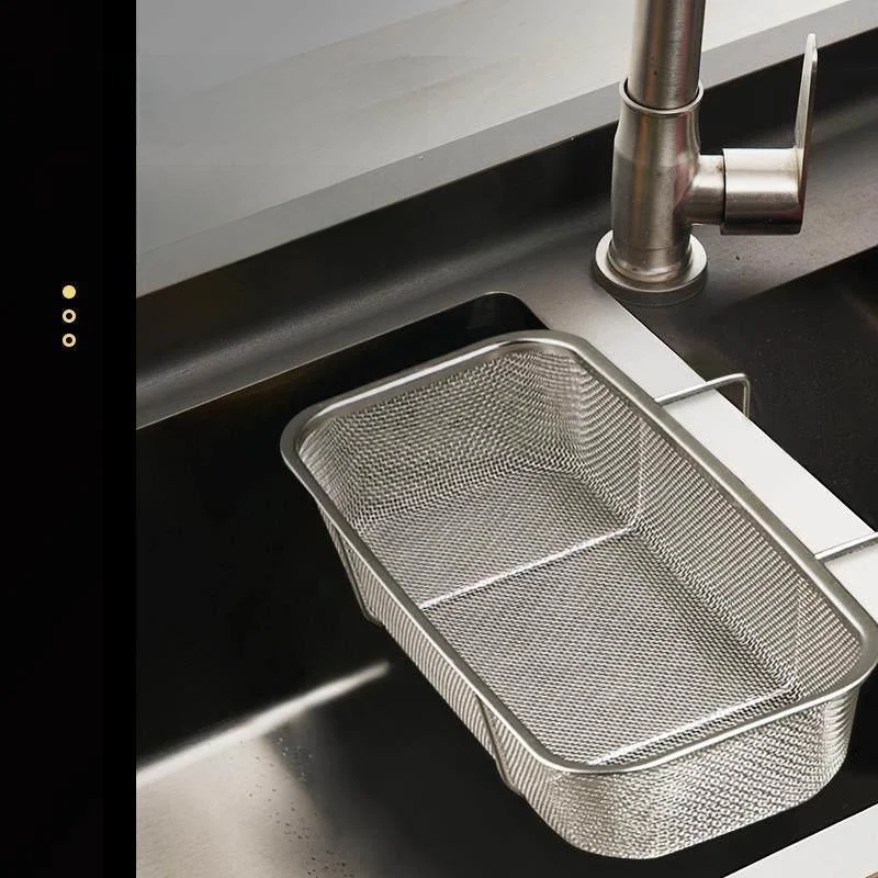 ステンレス製排水バスケットキッチンシンクストレーナー吊り下げネット水切りラック食器洗いプール収納棚和風