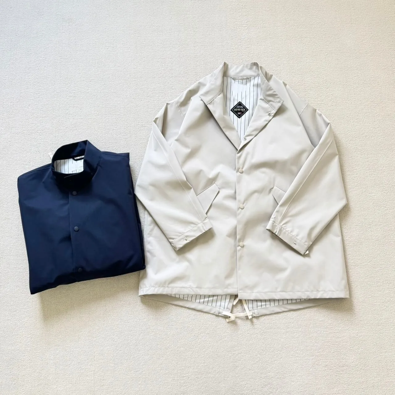Nanamica Soft Shell 2L Gore Shell Jacket Stand-Up Collar Medium-Length Waterproof Vintage Jacket