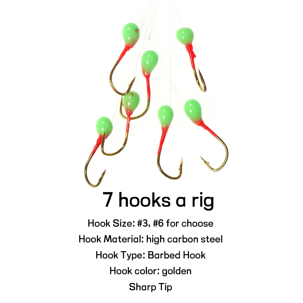 2 세트 String Hooks Sabiki Rig with 7 Fishhooks 미끼 바구니가있는 스위블 스냅 미끼 리그가있는 바다 낚시 성 노출증 장비