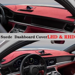 Suede Leather Dashmat Dashboard Cover Pad Dash Mat Carpet Car Styling Accessories For Porsche Panamera 971 2017 2018 2019 - 2022
