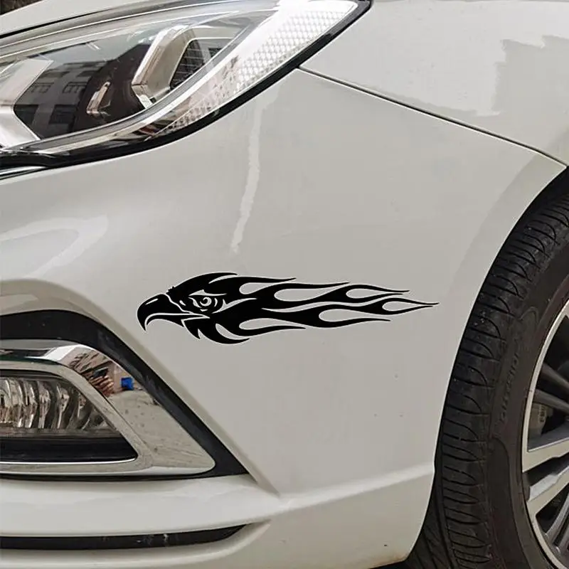 Eagle Decals For Vehicles 2Pcs Vehicle Stickers Motorbike Sticker Flame Eagle Sticker Vehicle Sticker Automotive Decals For