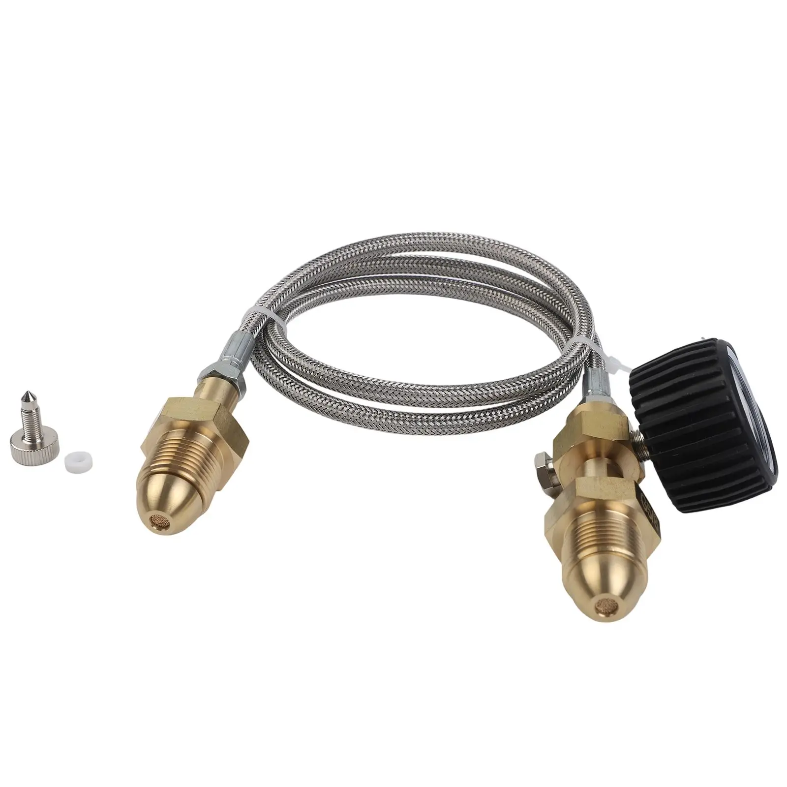 

For BS 341 No 3 Hose Transfer Adaptor for Argon Cylinder with G 5/8 RH Thread Designed for UK Argon Gas Cylinder Refilling