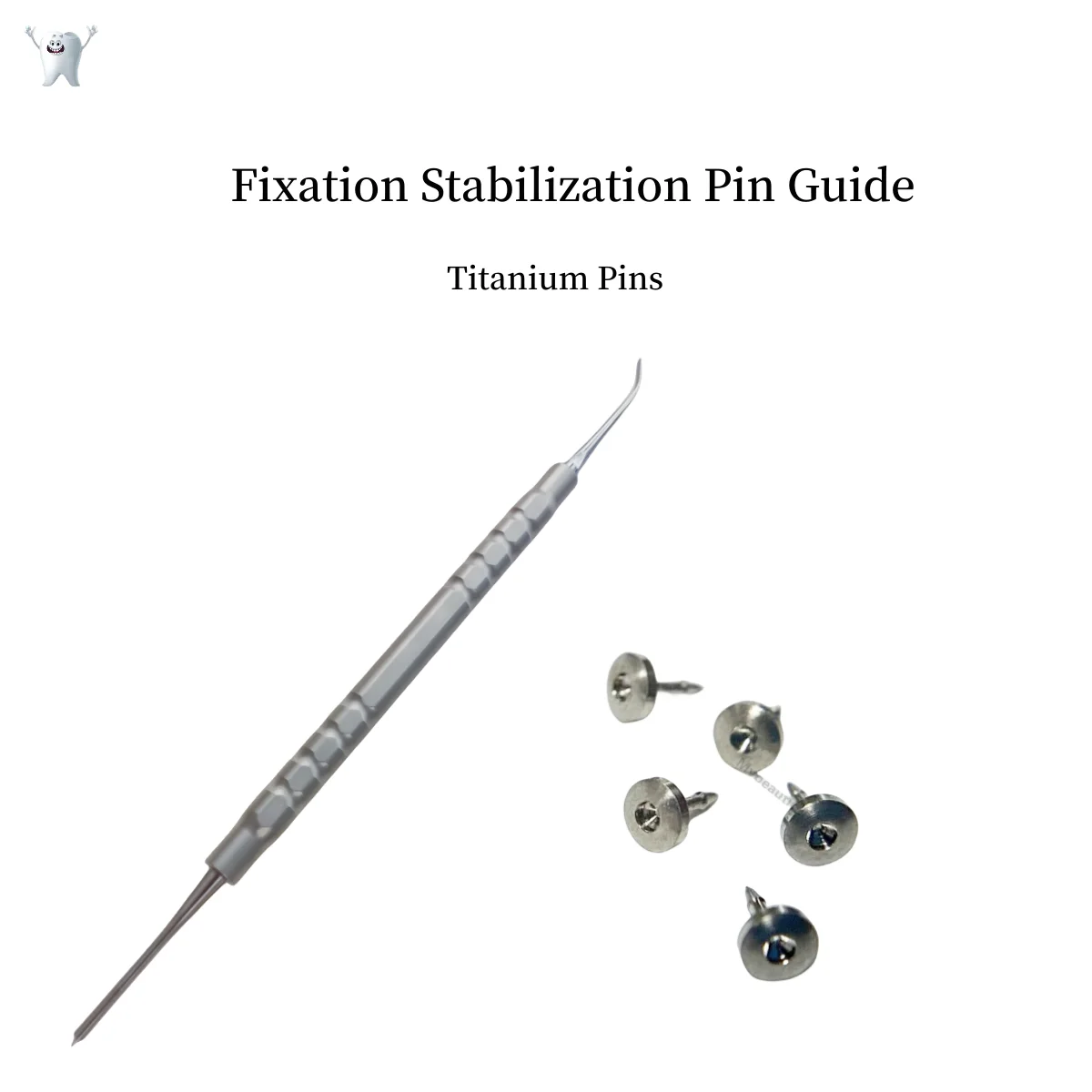 Dental Bone Tack Titanium Pins GBR Membrane Fixation Stabilization Guide A Hole Handle