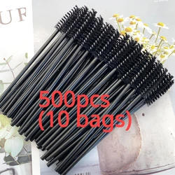 500pcs Eyebrow Mascara Wands Eyelash Brushes Eyelash Spoolies Applicator for Lash Extension Makeup Tools