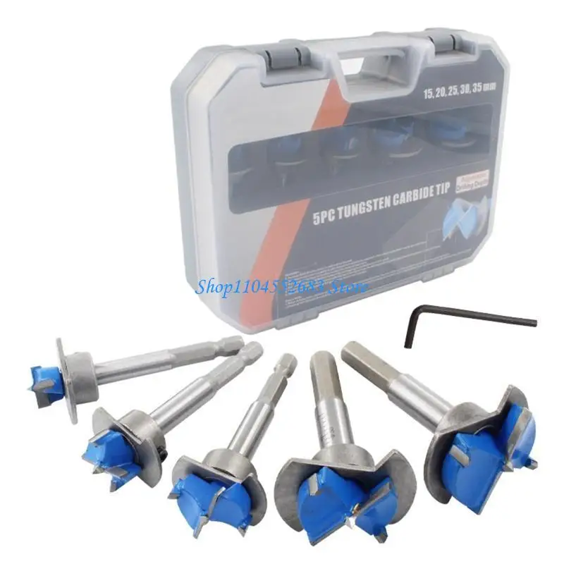 Y6GD 15/20/25/30/35 mm Forstner Bit Set einstellbare Positionierungsbohrer Sätze 5 PCs