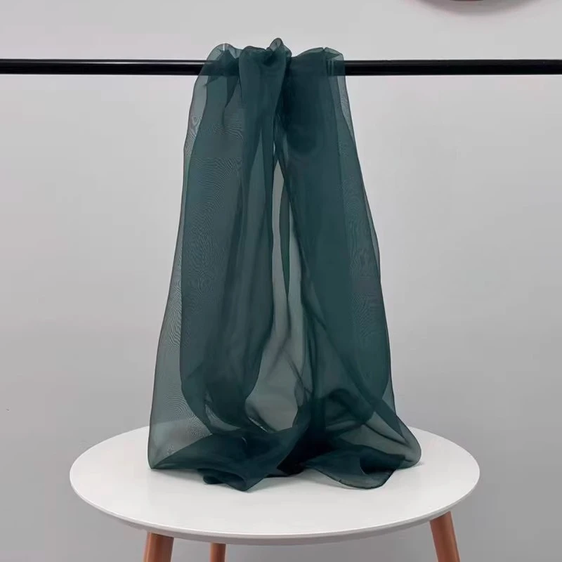 5 m/Lot Organza-Stoff mit hoher Dichte für Hochzeitskleider, Seidenimitat-Stoff, DIY handgefertigte Accessoires, transparentes Garn – Detail 27