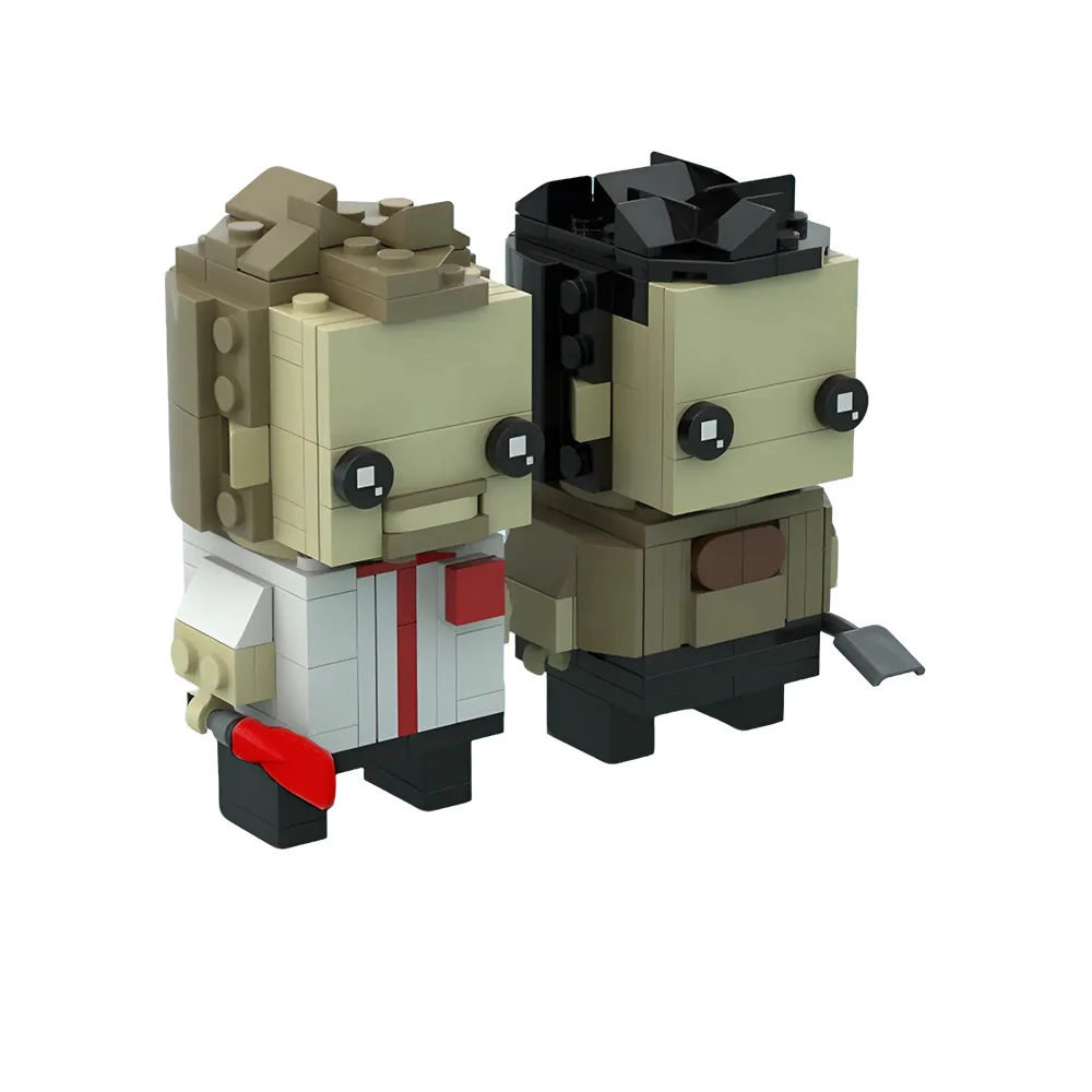 

Конструктор Gobricks MOC «Шон из фильма «Живые мертвецы»»: Модель из строительных блоков, фигурки персонажей из фильма ужасов, игрушки для самостоятельной сборки, подарок