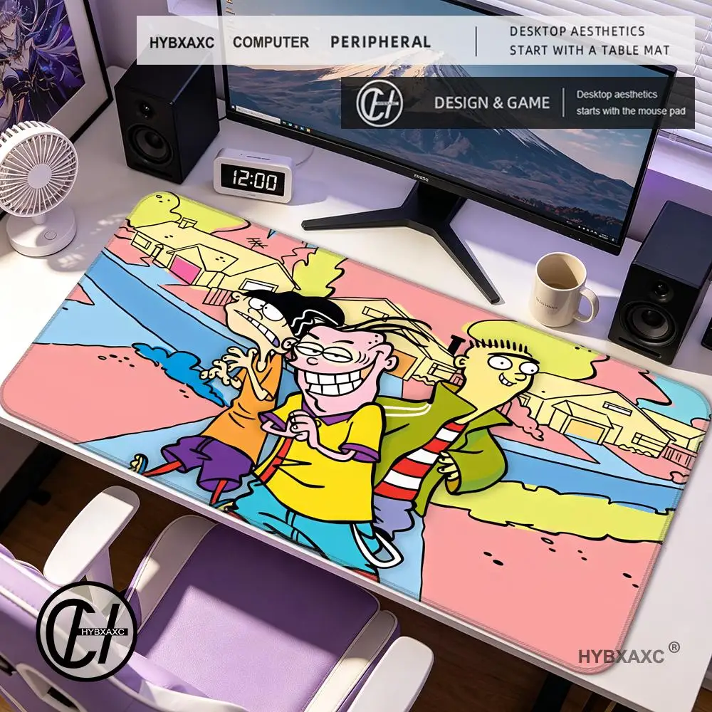 

HYBXAXC E-d E-dd n E-ddy Cartoon Anti-slip Mouse Pad Gaming Large Desk Mat Laptop Keyboard TableMat Decor
