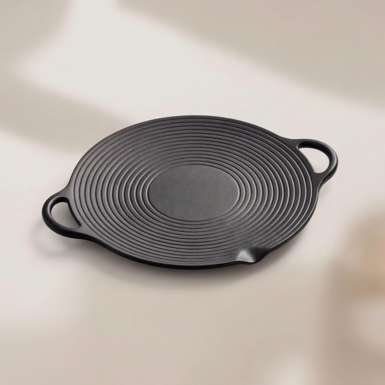 Korean BBQ Grill Pan Induction Compatible Korean Grill Pan Griddle Uncoated Cookware Ridged for Home Cooks, Tabletop Grilling view 6