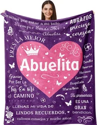 Grandma Gifts in Spanish Abuela Gifts Abuelita Blanket for Grandma Festival Birthday Gifts Regalos para Abuela/Abuelita throw