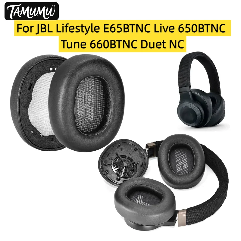 

Ear Pads for JBL Lifestyle E65BTNC Live 650BTNC Tune 660BTNC Duet NC Headphones Ear Cushions, Ear Cover Earpads Accessories