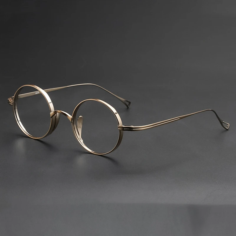 LOERHUNAR Neue benutzerdefinierte Optik Myopie Brille reines Titan Vintage runden Rahmen Anti blaues Licht photochrome verschreibungspflichtige Hyperopie-Brille 3