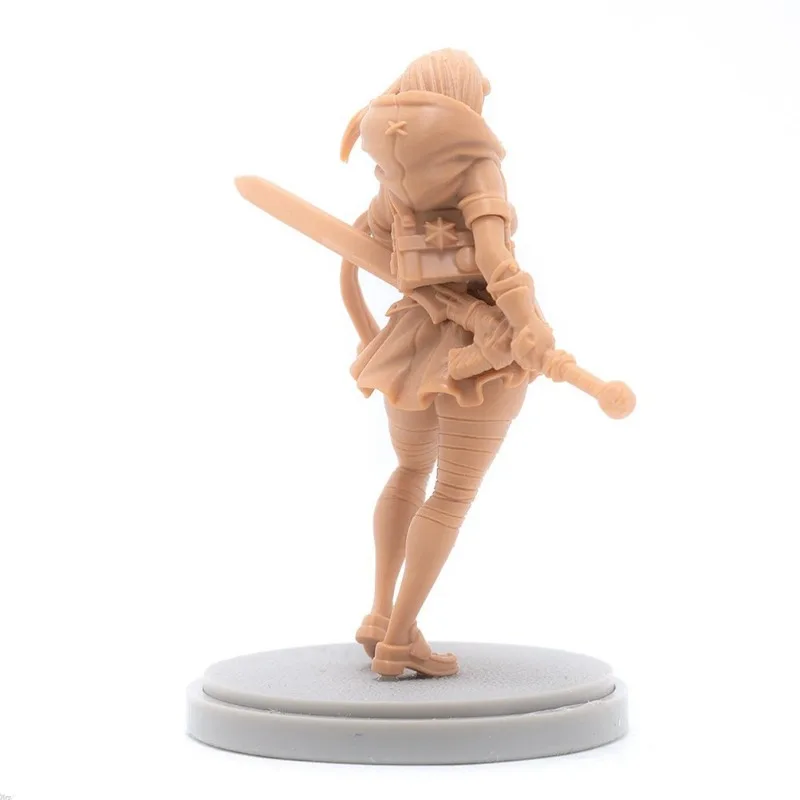 30mm Base Kd Resin Figures Model Assembled Kits Hobby Miniature Toy Beauty Soldier Goddess Series Unassambled Unpainted C509