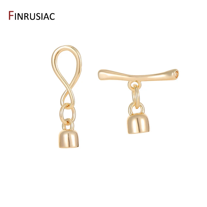 Fermoirs à bascule OT symbole infini plaqué or 14K pour la fabrication de bracelets et de colliers, connecteur pour bijoux, accessoires de bijouterie à faire soi-même