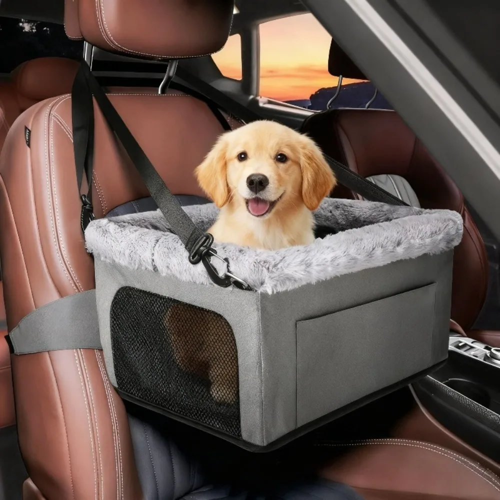 

Автокресло, увеличивающее высоту, подходит для маленьких и средних собак, съемная и моющаяся портативная автомобильная кровать для маленьких собак.