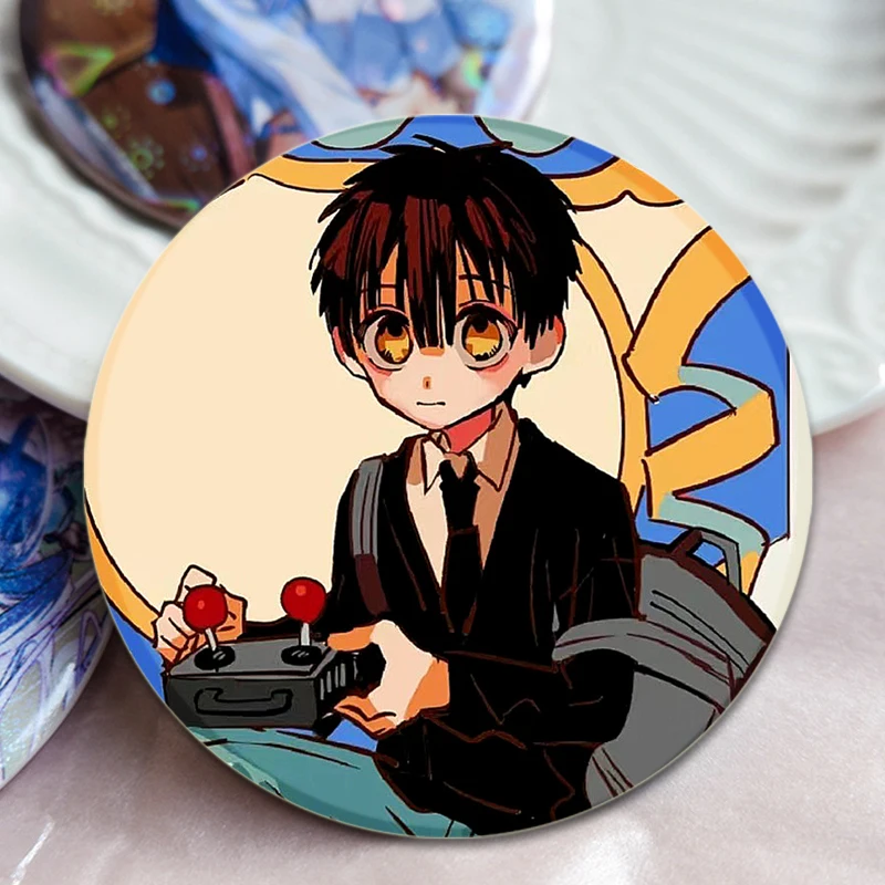 44/58mm Minamoto Kou Yashiro Nene Hanako-kun Anime Character Badge Cosplay Cartoon Cute Enamel Pins for Backpack Clothes Jewelry