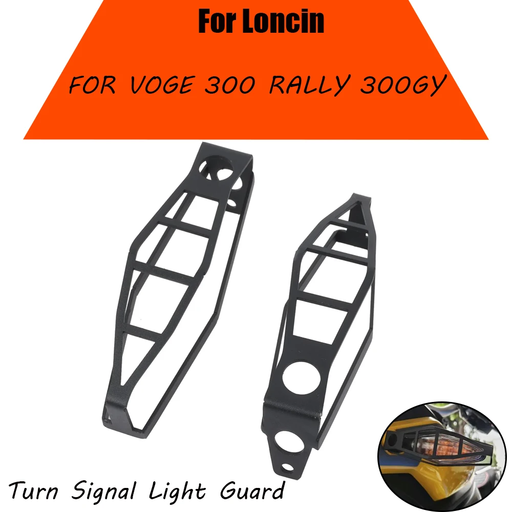 For Loncin VOGE 300 RALLY 300 GY 300RALLY Accessories Front Turn Signal Light Guard Indicator Protection Shield Cover Cap 2023