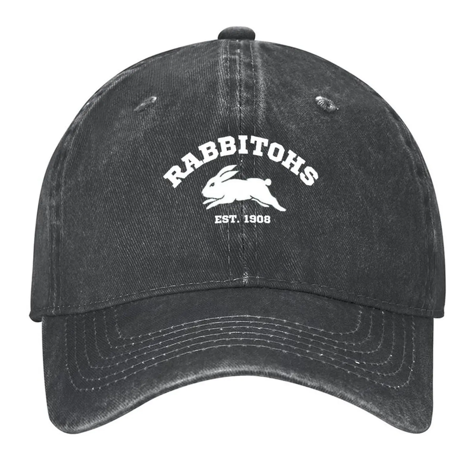 

Rabbitohs Est. 1908 College Style Baseball Cap Luxury Cap funny hat Hat Luxury Brand Wild Ball Hat Men's Baseball Women's