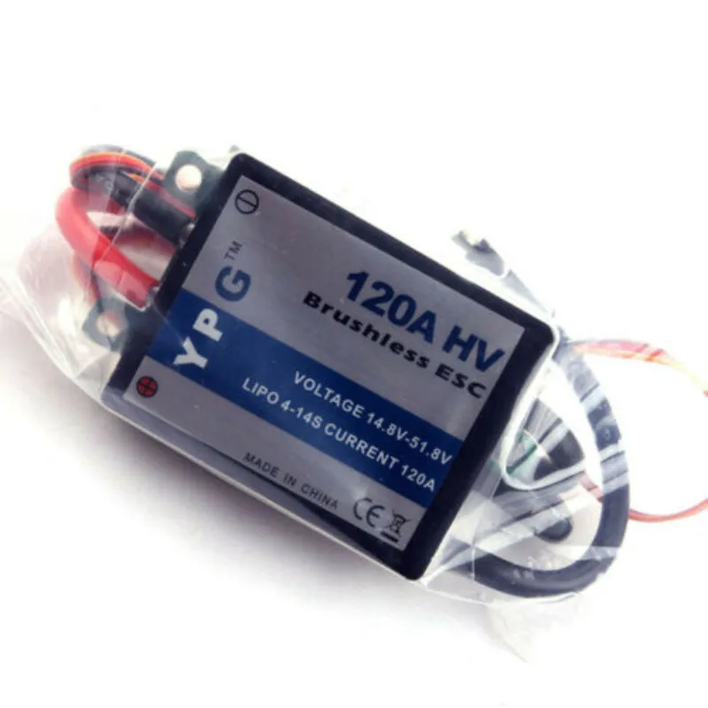 High Quality YPG HV120A High Voltage Brushless ESC 4~14S Speed Controller for Trex 700 RC Helicopter