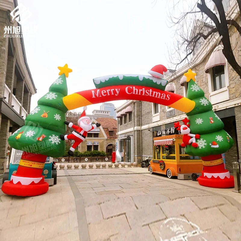 Arco gonfiabile gigante per albero di Natale all'aperto - Arco promozionale natalizio, utilizzato come oggetto di decorazione per cortile esterno