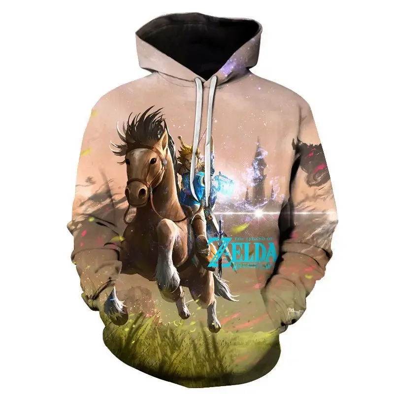 

The Legend of Zelda Men's Hoodies Funny 3D Print Sweatshirts Game Enthusiasts Hooded Shirt Autumn Casual Oversized Tops Clothing