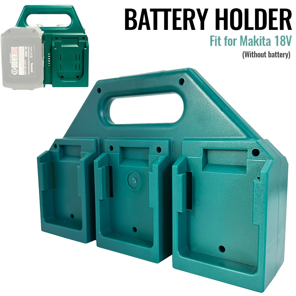 

Держатель для 4/6 аккумуляторов Makita 18В и 14.4В, органайзер-кейс для хранения инструментов и аккумуляторов Makita