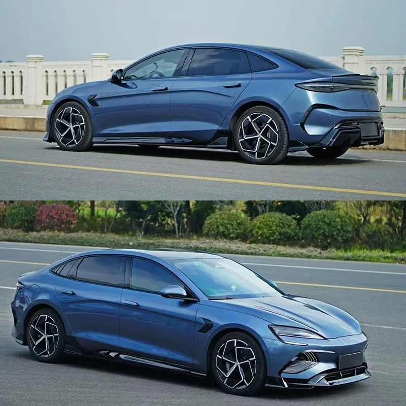 For SEAL EV 22-25 modified Gloss black Front lip Rear lip Side skirt Tail Wing spoiler Surround Car AccessoriesBody Kit 5