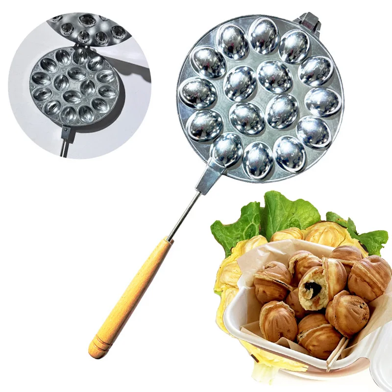 

Walnut Cookie Mold 16 Holes Walnut Cookie Maker Nonstick Oreshki Molds Pastry Nut Cookies Maker for Baking Kitchen Gadgets