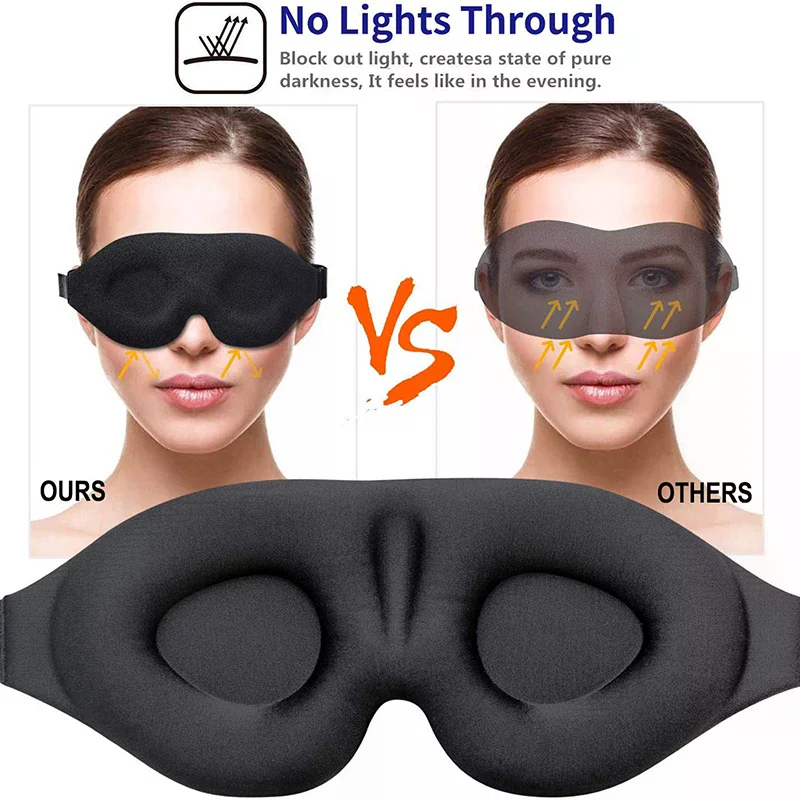 Sleeping Mask Soft Eyepatch Blindfold Blocking The Light Travel Eye Mask For 3D Sleeping Mask Night Sleep Patch Portable