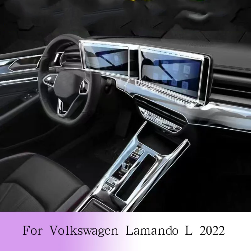 

For Volkswagen Lamando L 2022-2024 Car Interior Door Center Console Media Dashboard Navigation TPU Anti-scratch Protector Film