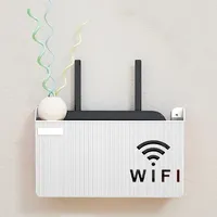 Wall Mounted Wireless Wifi Router Shelf ABS Plastic Storage Box Router Rack Cable Power Bracket Organizer Box for Living Room